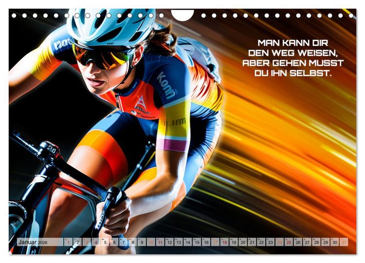 Produktbild: Rennrad und Motivation (Wandkalender 2026 DIN A4 quer), CALVENDO Monatskalender