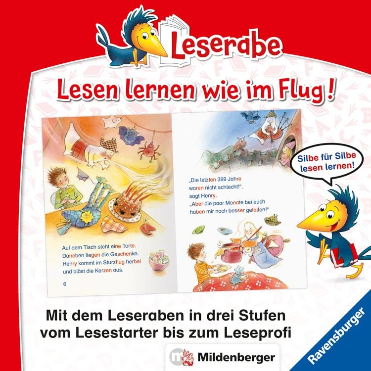 Produktbild: Leserabe mit Mildenberger Silbenmethode - Das kleine Gespenst geht in die Schule