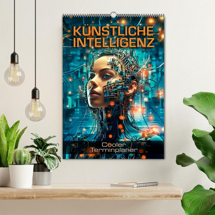 Produktbild: K&Uuml;NSTLICHE INTELLIGENZ Cooler Terminplaner (Wandkalender 2026 DIN A2 hoch), CALVENDO Monatskalender