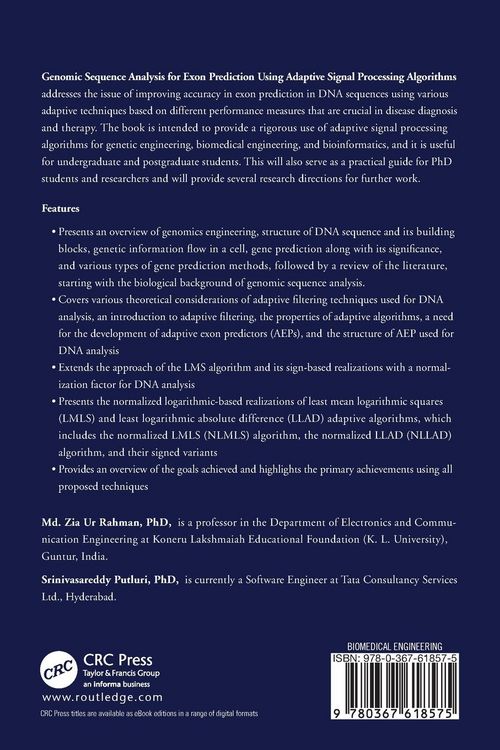 Produktbild: Genomic Sequence Analysis for Exon Prediction Using Adaptive Signal Processing Algorithms