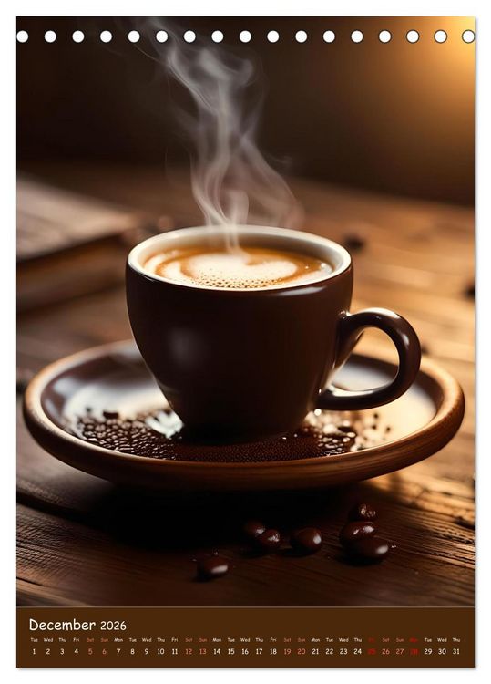 Produktbild: The Soul of Coffee - A Daily Ritual (Desk Calendar 2026 DIN A5 portrait), CALVENDO 12 Month DeskCalendar