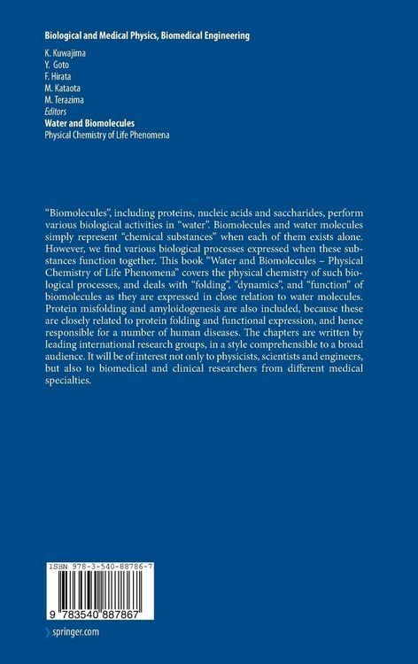 Produktbild: Water and Biomolecules