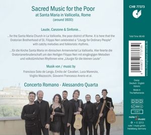 Produktbild: Sacred Music for the Poor at Santa Maria in Vallic