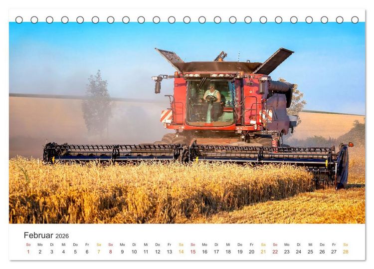 Produktbild: M&auml;hdrescher - tolle Momente (Tischkalender 2026 DIN A5 quer), CALVENDO Monatskalender