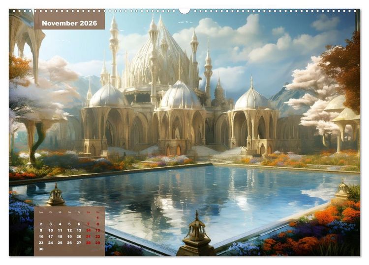 Produktbild: Exotische Pal&auml;ste (Wandkalender 2026 DIN A2 quer), CALVENDO Monatskalender