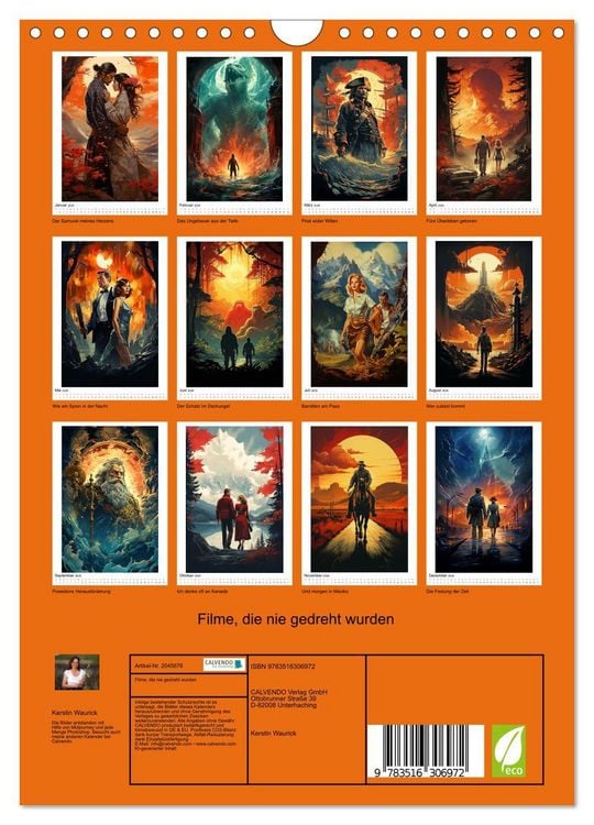 Produktbild: Filme, die nie gedreht wurden (Wandkalender 2026 DIN A4 hoch), CALVENDO Monatskalender