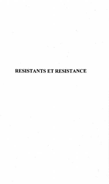 Produktbild: Resistants Et Resistance
