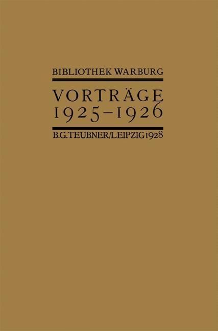 Produktbild: Vortr&auml;ge der Bibliothek Warburg