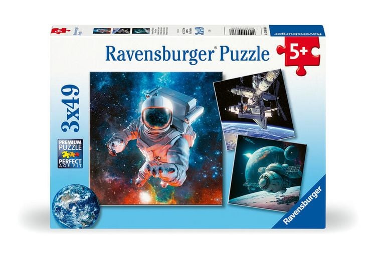 Produktbild: Kinderpuzzle 3x49 Teile - Abenteuer Weltraum