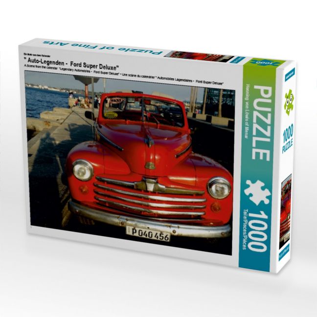 Produktbild: CALVENDO Puzzle Ein Motiv aus dem Kalender " Auto-Legenden - Ford Super Deluxe" | 1000 Teile Lege-Gr&ouml;&szlig;e 64x48cm Foto-Puzzle f&uuml;r gl&uuml;ckliche Stunden