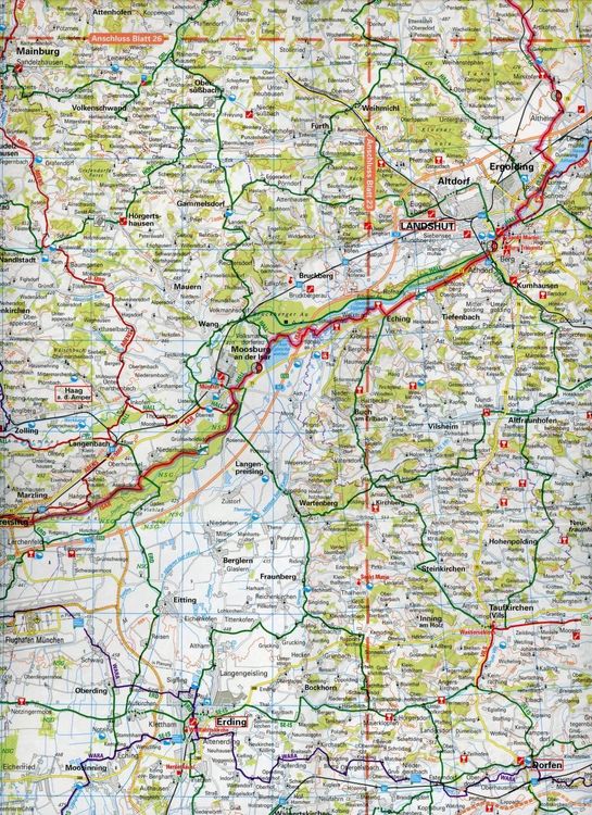 Produktbild: ADFC-Radtourenkarte 27 Oberbayern Ost / Chiemsee / Inn 1:150.000, rei&szlig;- und wetterfest, GPS-Tracks Download