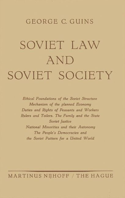 Produktbild: Soviet Law and Soviet Society