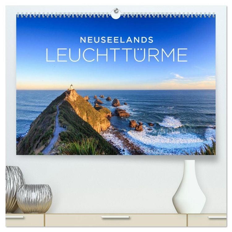 Produktbild: Neuseelands Leuchtt&uuml;rme (hochwertiger Premium Wandkalender 2026 DIN A2 quer), Kunstdruck in Hochglanz