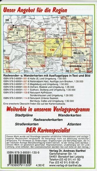 Produktbild: &Ouml;stliches Harzvorland - Mansfeld, Hettstedt, Lutherstadt Eisleben 1 : 50 000. Radwander- und Wanderkarte