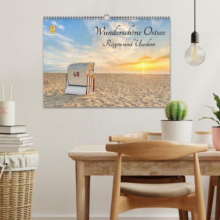 Produktbild: Wundersch&ouml;ne Ostsee R&uuml;gen und Usedom (Wandkalender 2026 DIN A3 quer), CALVENDO Monatskalender