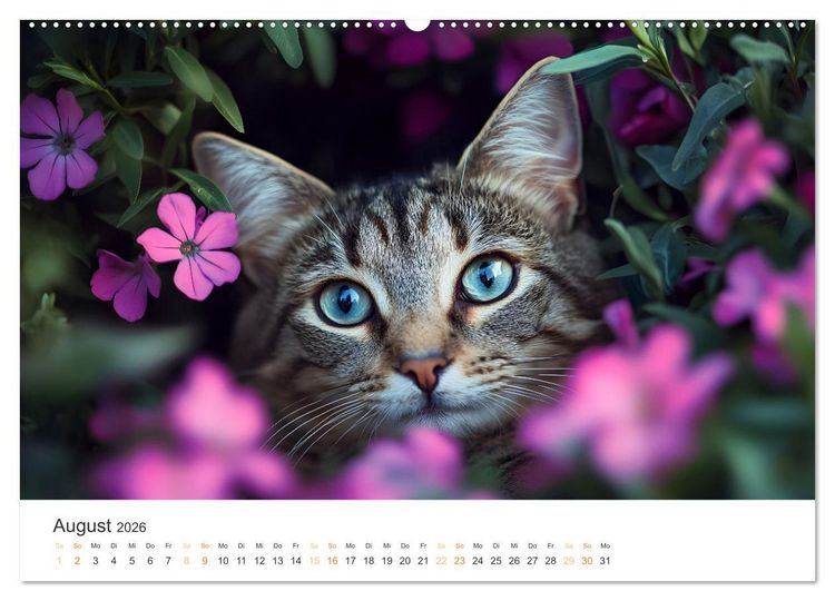 Produktbild: Katzen - sanfte Sch&ouml;nheiten (Wandkalender 2026 DIN A2 quer), CALVENDO Monatskalender
