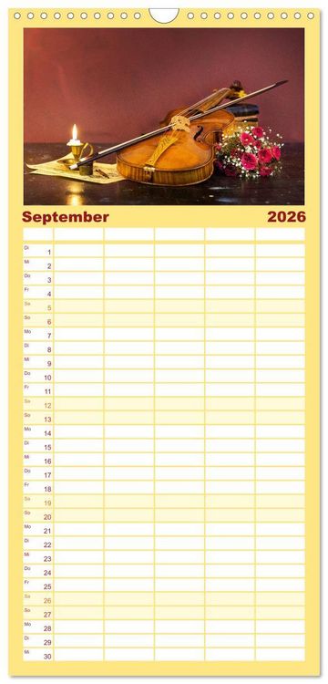 Produktbild: Familienplaner 2026 - Centralto Viola und Violino mit 5 Spalten (Wandkalender, 21 x 45 cm) CALVENDO