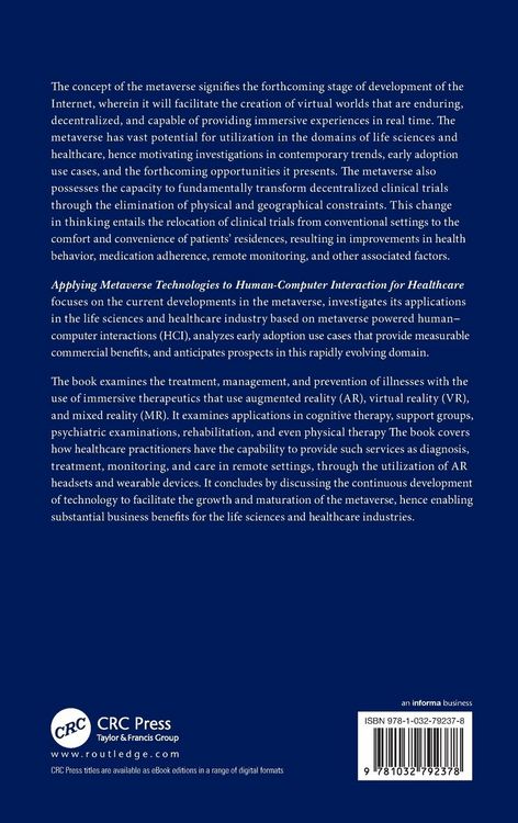 Produktbild: Applying Metaverse Technologies to Human-Computer Interaction for Healthcare