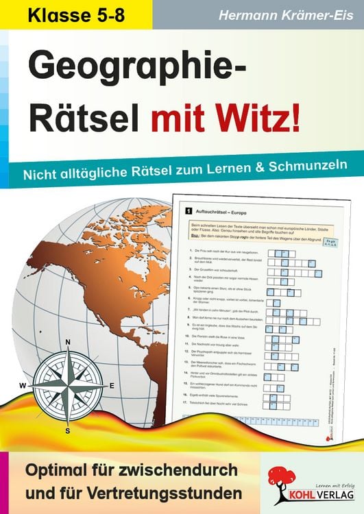 Produktbild: Geographie-R&auml;tsel mit Witz! - 5.-8. Schuljahr