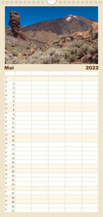 Produktbild: Familienplaner Teneriffa - Inmitten des Atlantischen Archipels (Wandkalender 2022 , 21 cm x 45 cm, hoch)