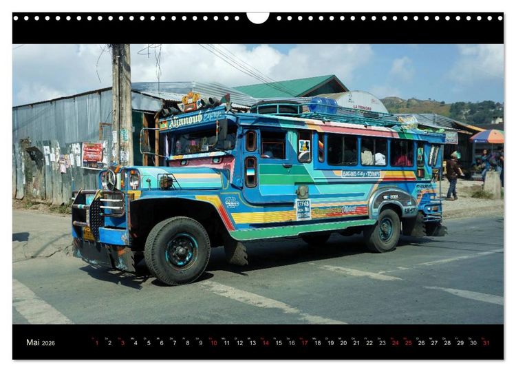 Produktbild: Jeepneys (Wandkalender 2026 DIN A3 quer), CALVENDO Monatskalender