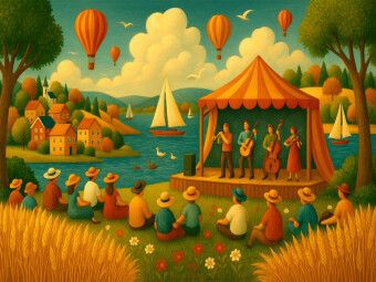 Produktbild: CALVENDO Puzzle Sommerfest am Wasser | 1000 Teile Lege-Gr&ouml;&szlig;e 64x48cm Foto-Puzzle f&uuml;r gl&uuml;ckliche Stunden