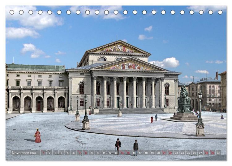 Produktbild: M&uuml;nchen zur Kaiserzeit in Farbe (Tischkalender 2026 DIN A5 quer), CALVENDO Monatskalender