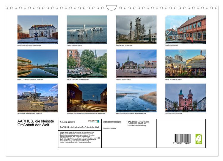 Produktbild: AARHUS, die kleinste Gro&szlig;stadt der Welt (Wandkalender 2026 DIN A3 quer), CALVENDO Monatskalender