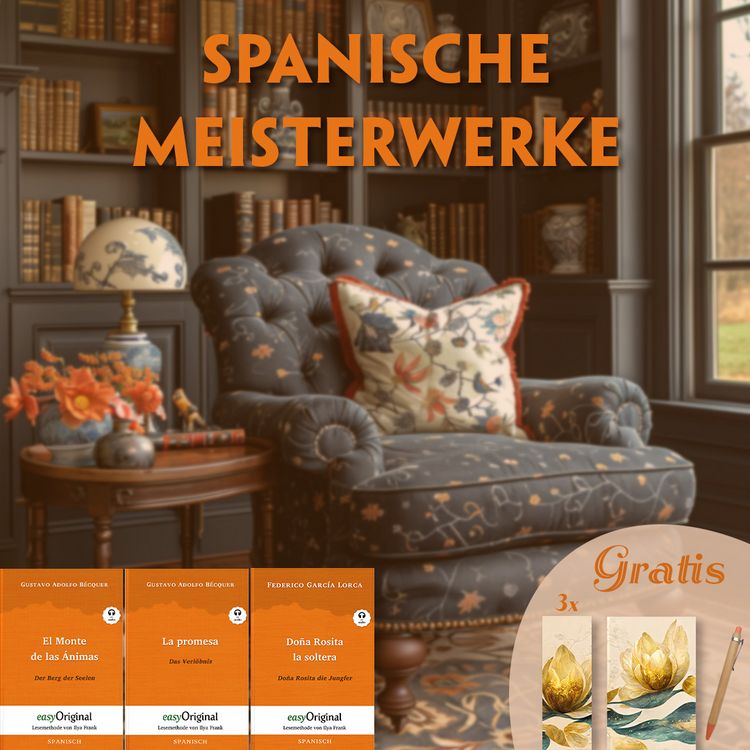 Produktbild: Spanische Meisterwerke (3 B&uuml;cher + Audio-Online + exklusive Extras) - Frank-Lesemethode