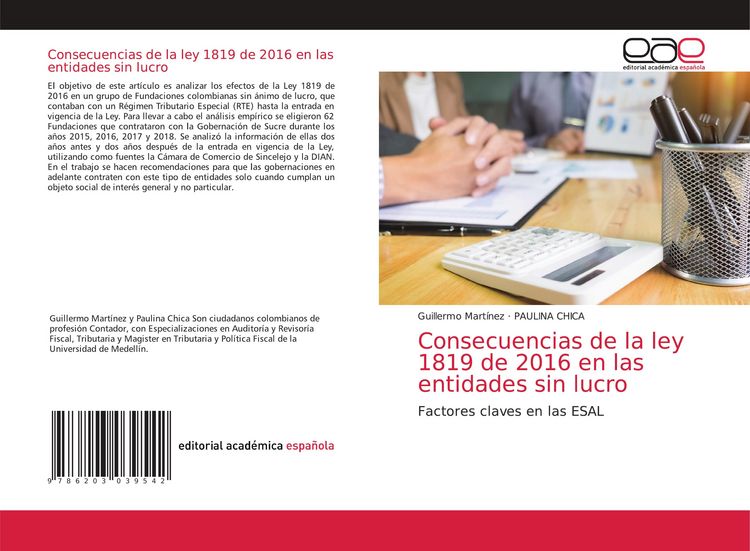 Produktbild: Consecuencias de la ley 1819 de 2016 en las entidades sin lucro