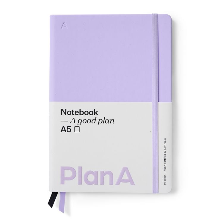 Produktbild: Notizbuch A5 Hardcover Blanko Mauve Purple