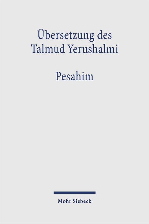 Produktbild: &Uuml;bersetzung des Talmud Yerushalmi