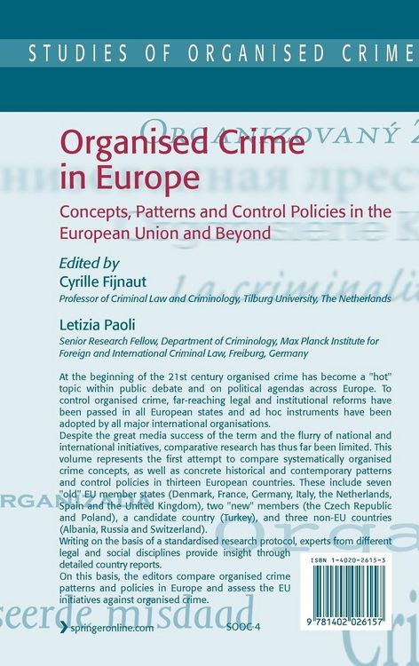 Produktbild: Organised Crime in Europe