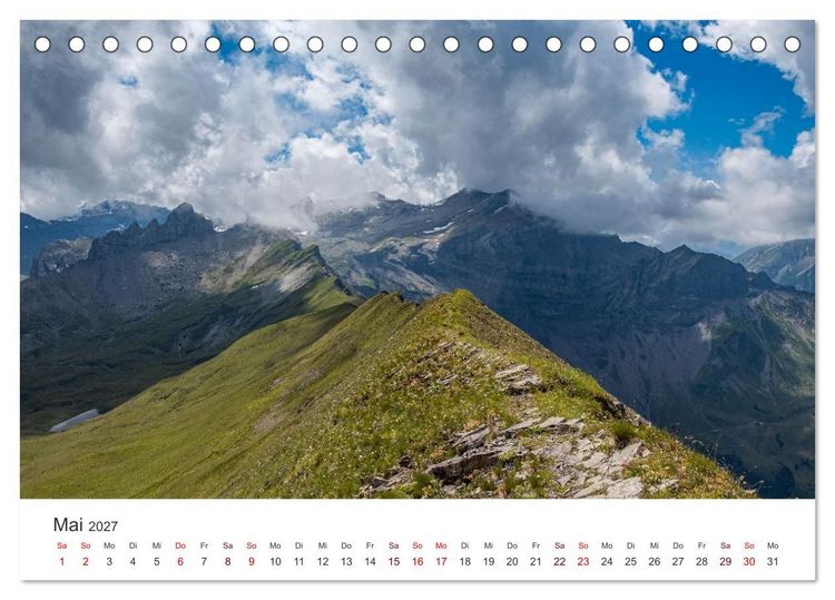 Produktbild: Berner Oberland - Bergwelten (Tischkalender 2027 DIN A5 quer), CALVENDO Monatskalender