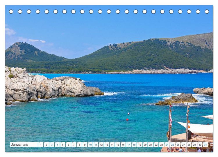 Produktbild: Mallorca - Azurblaues Mittelmeer zum Tr&auml;umen (Tischkalender 2026 DIN A5 quer), CALVENDO Monatskalender