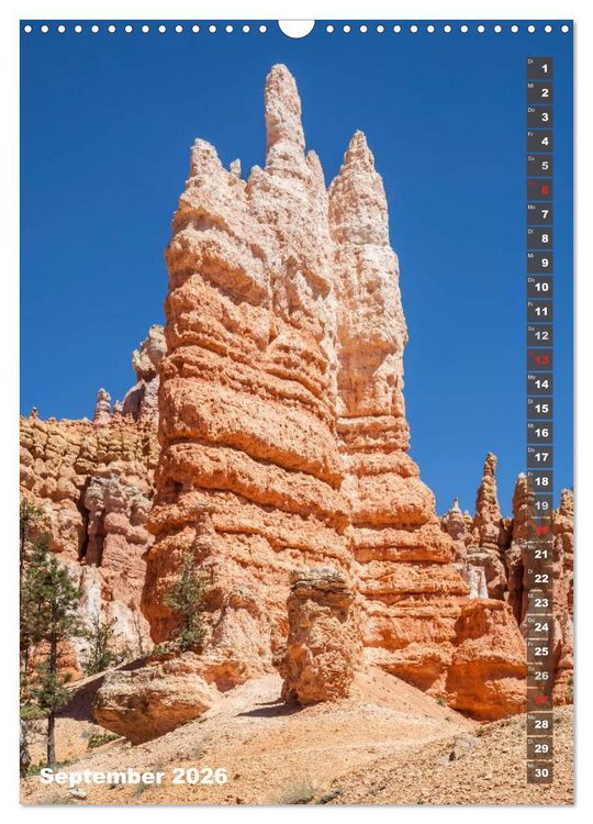 Produktbild: BRYCE CANYON Natur Pur (Wandkalender 2026 DIN A3 hoch), CALVENDO Monatskalender