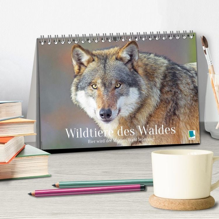 Produktbild: Wildtiere des Waldes: Hier wird der Mythos Wald lebendig (Tischkalender 2026 DIN A5 quer), CALVENDO Monatskalender