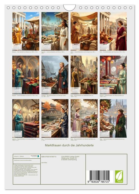 Produktbild: Marktfrauen durch die Jahrhunderte (Wandkalender 2027 DIN A4 hoch), CALVENDO Monatskalender