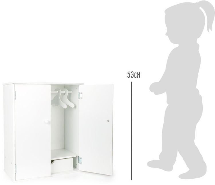 Produktbild: Small foot 11213 - Puppenschrank, weiß, Holz, Höhe: 50cm