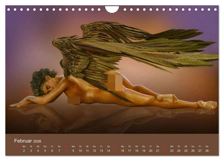 Produktbild: Engel der Verf&uuml;hrung - Mythologie als Akt (Wandkalender 2026 DIN A4 quer), CALVENDO Monatskalender