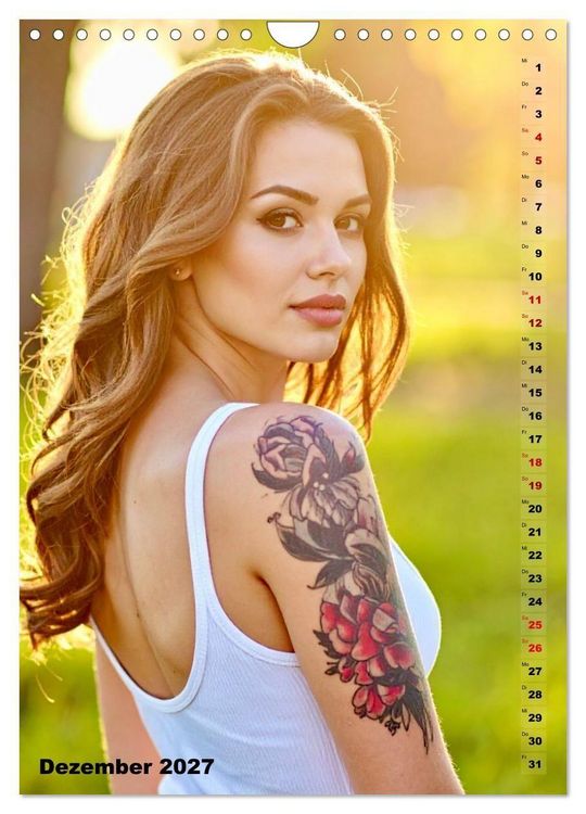 Produktbild: Tattoo Beautys (Wandkalender 2027 DIN A4 hoch), CALVENDO Monatskalender