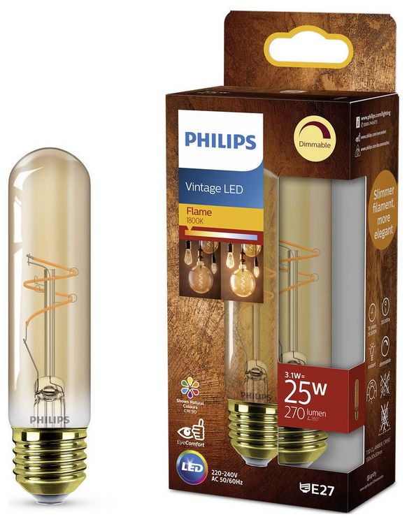 Produktbild: Philips 8721103049070 LED E27 Spiralform 3.1W = 25W Bernstein dimmbar 1St.