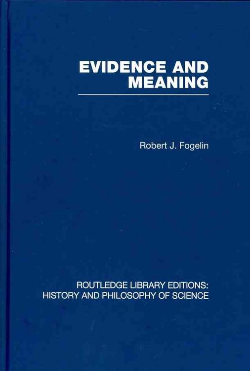 Produktbild: Fogelin, R: Evidence and Meaning