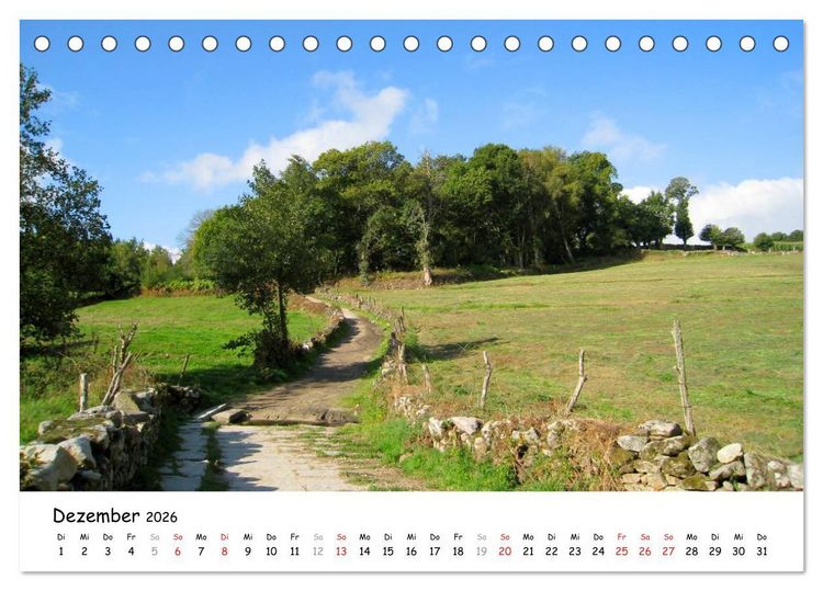 Produktbild: Camino Frances - Jakobsweg (Tischkalender 2026 DIN A5 quer), CALVENDO Monatskalender