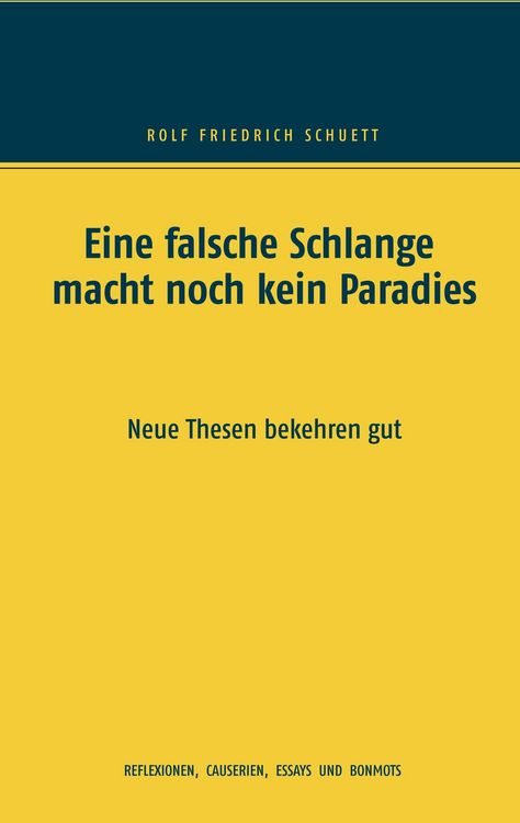 Produktbild: Eine falsche Schlange macht noch kein Paradies