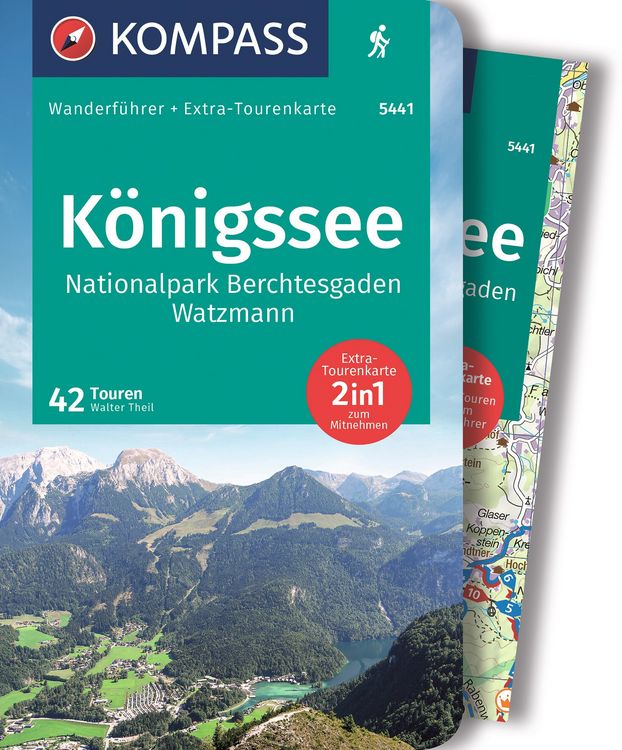 Produktbild: KOMPASS Wanderf&uuml;hrer K&ouml;nigssee, Nationalpark Berchtesgaden, Watzmann, 42 Touren