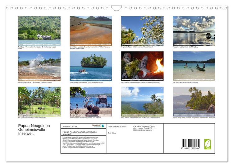 Produktbild: Papua-Neuguinea Geheimnisvolle Inselwelt (Wandkalender 2026 DIN A3 quer), CALVENDO Monatskalender