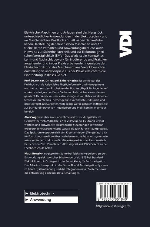 Produktbild: Handbuch der elektrischen Anlagen und Maschinen