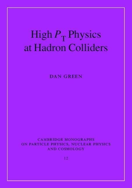 Produktbild: High Pt Physics at Hadron Colliders