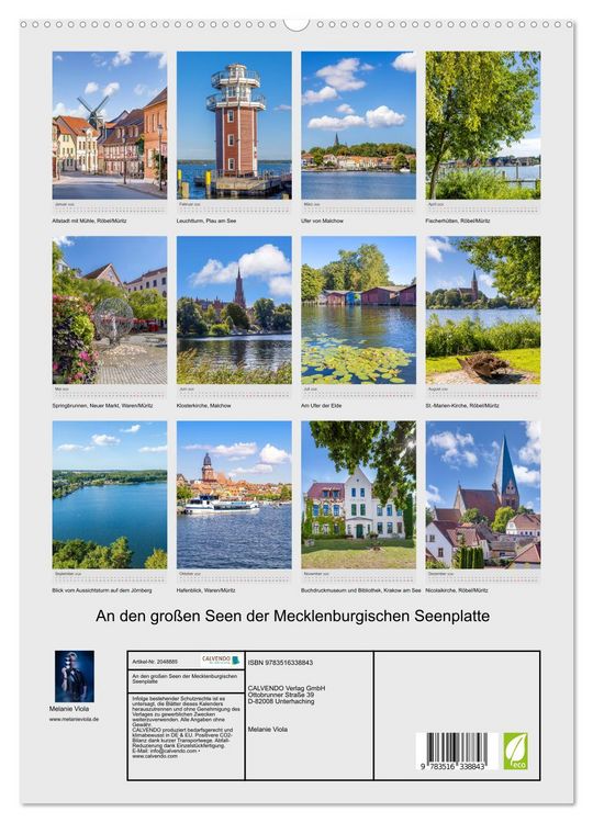 Produktbild: An den gro&szlig;en Seen der Mecklenburgischen Seenplatte (hochwertiger Premium Wandkalender 2026 DIN A2 hoch), Kunstdruck in Hochglanz